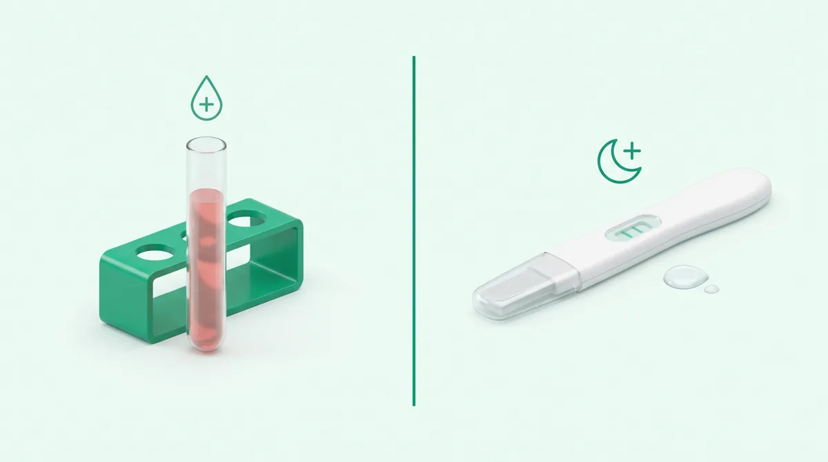 Test de grossesse sanguin et test urinaire comparés